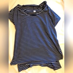 Old Navy, Nursing Top, Navy with white stripes,